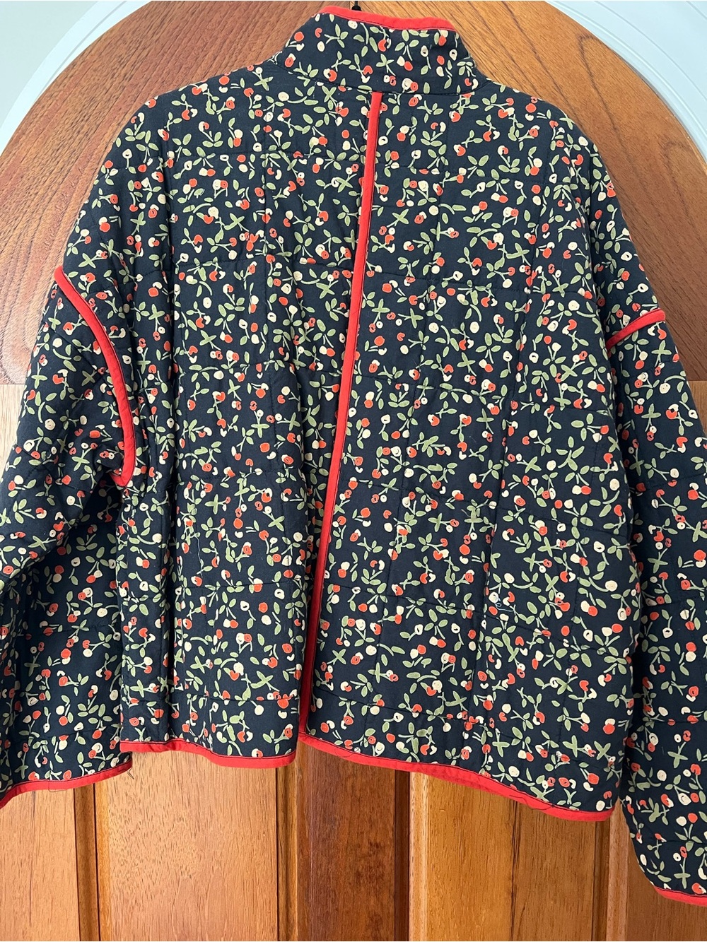 Free People Chloe Jacket Size Medium - Cherry Combo NWT RT $198 - Picture 5 of 7
